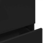 vidaXL Waschbeckenunterschrank, schwarz, mit Schublade und Fach, aus Holzwerkstoff.