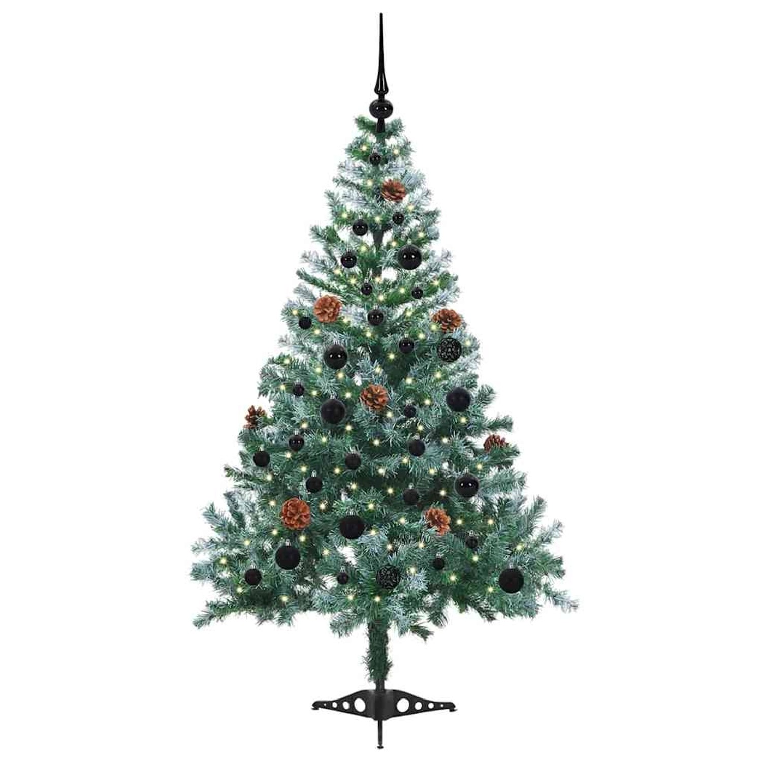 vidaXL Künstlicher Weihnachtsbaum Grün 150 cm PVC und Stahl 3396702