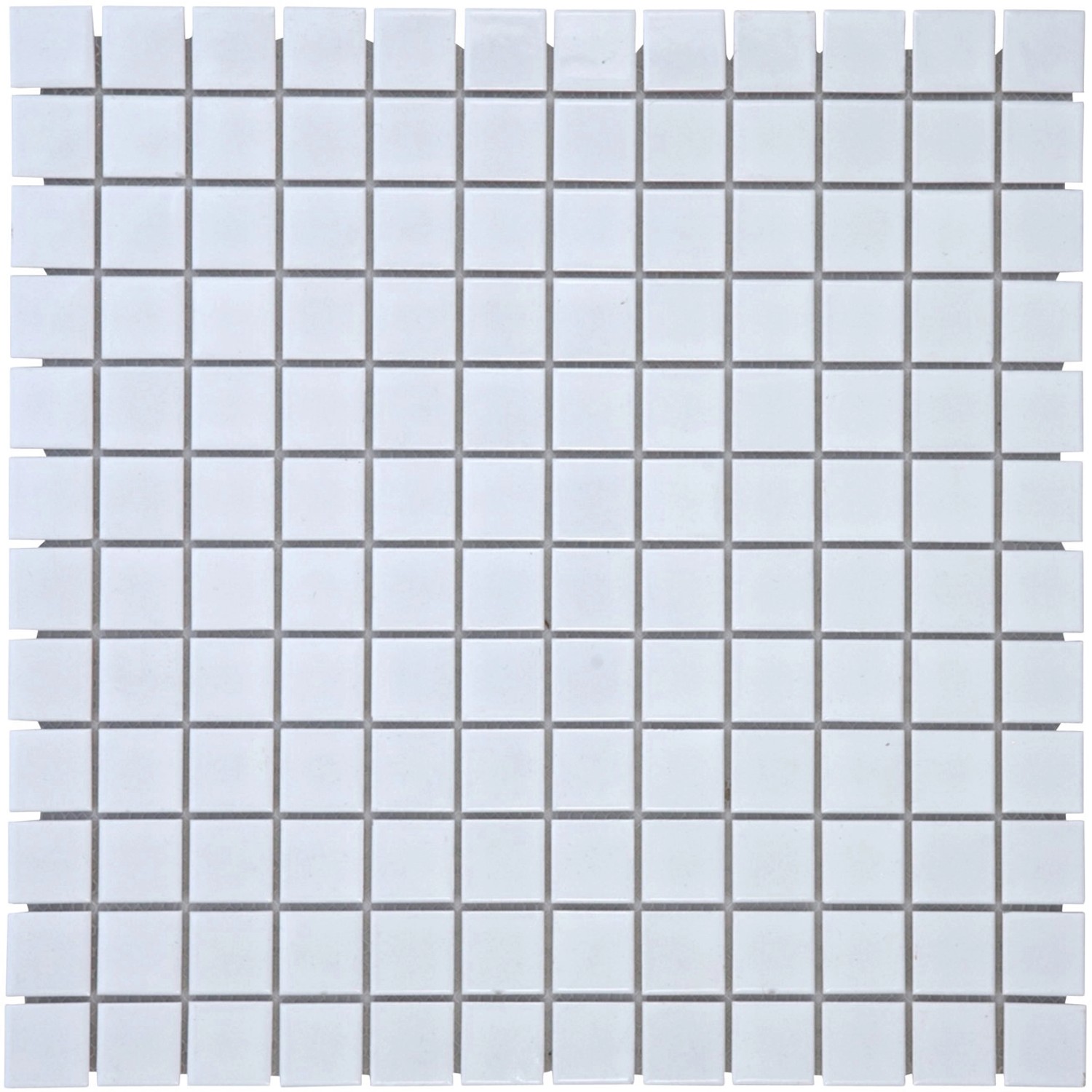 Mosaikmatte Weiß glänzend Keramik 33 cm x 33 cm