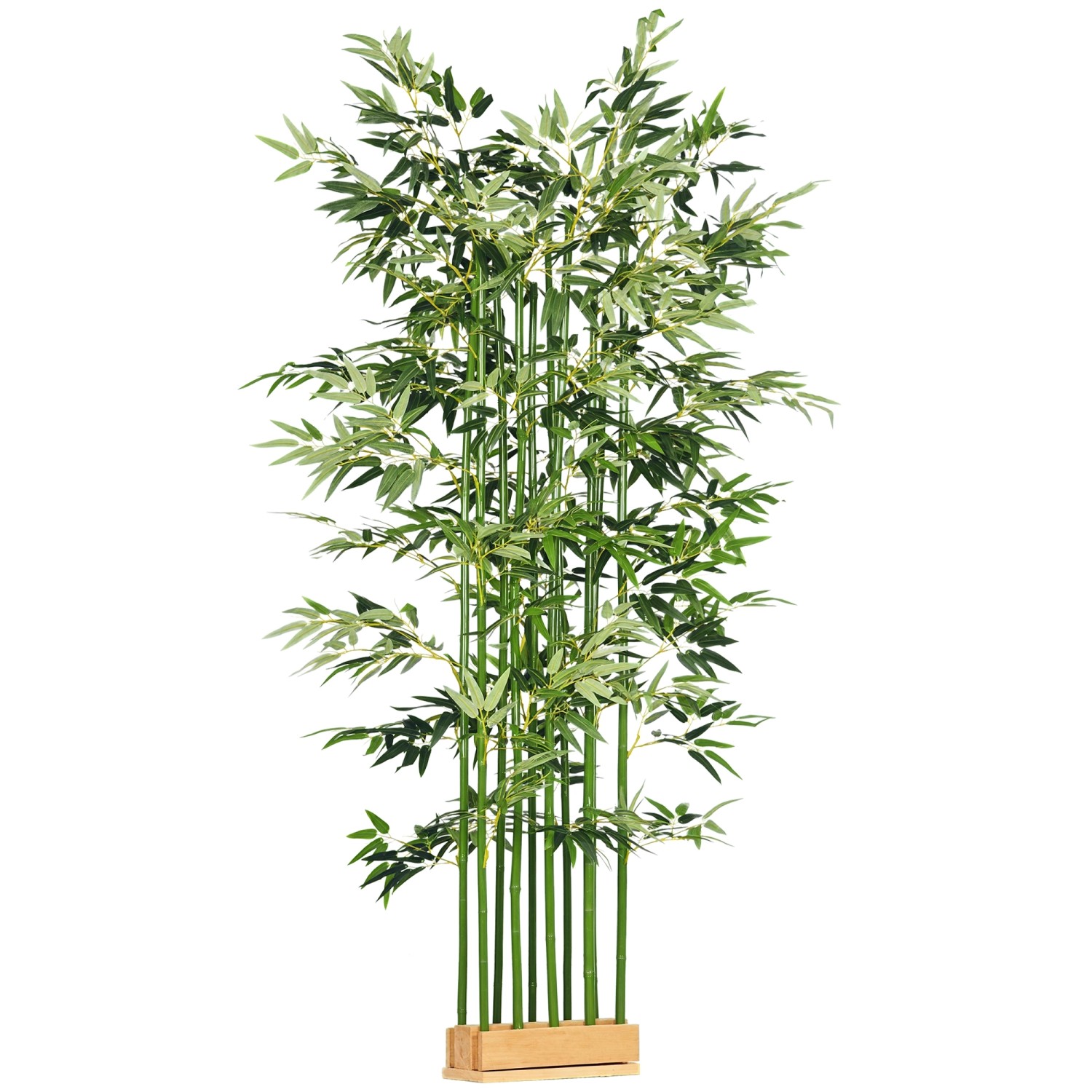 HOMCOM Künstliche Pflanze Polyester Bambus  Ø35 x 180H cm