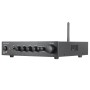 Schwarzer Dynavox ESA-18 MK BT Verstärker mit Bluetooth, Karaoke-Funktion und Antenne.