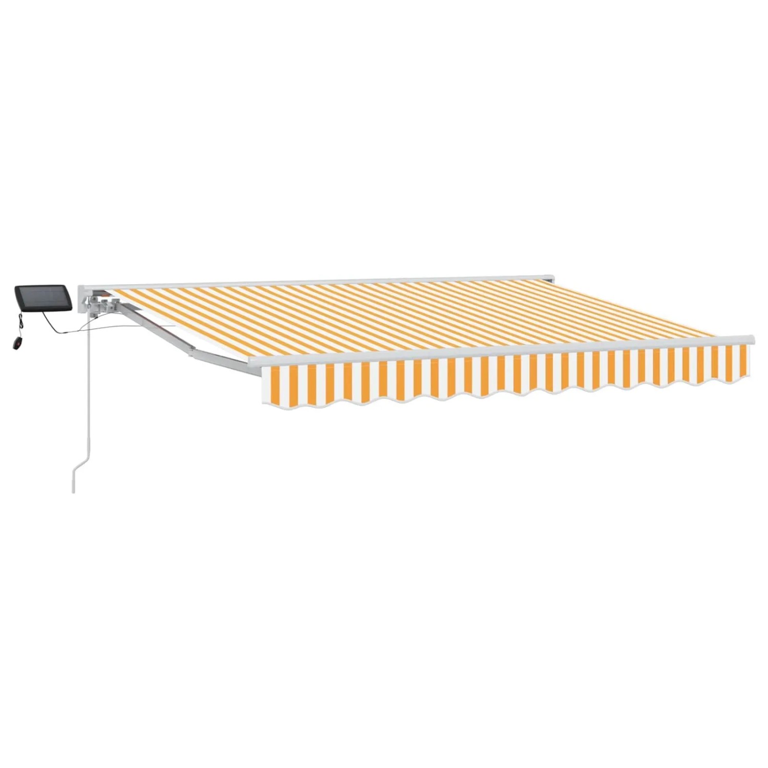 vidaXL Manueller Markisenrahmen mit LEDs Gelb und Weiß 3,5 x 2,5 m 3420593