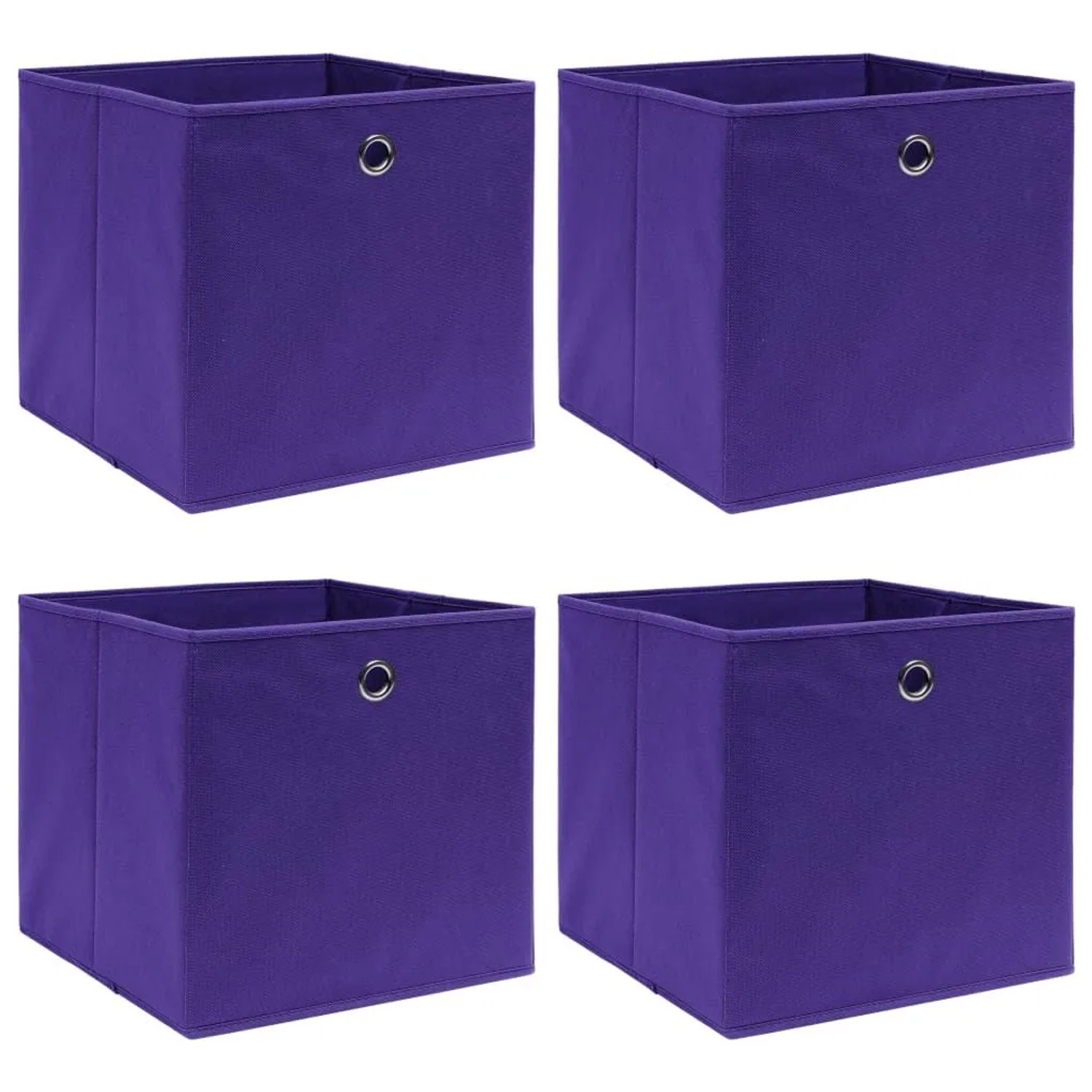 vidaXL Aufbewahrungsboxen 4 Stk Lila 32x32x32 cm Stoff 288353