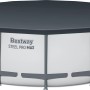 Bestway Stahlrahmenpool Steel Pro Max, Ø 427 cm, mit Abdeckplane. Lichtgrauer Frame Pool.