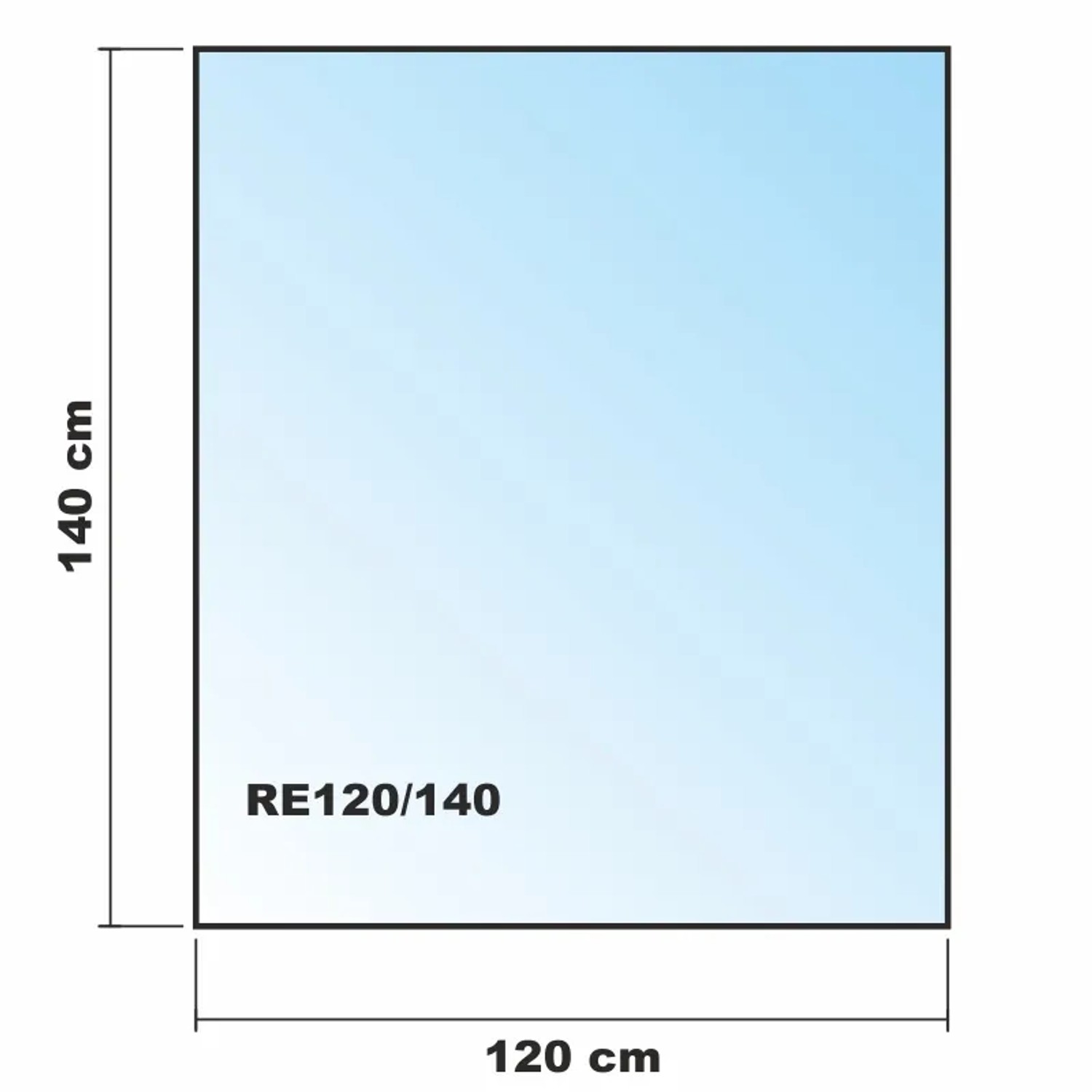 ECOfoxx Funkenschutzplatte Glasbodenplatte Rechteck 120x140cm Schwarz_2