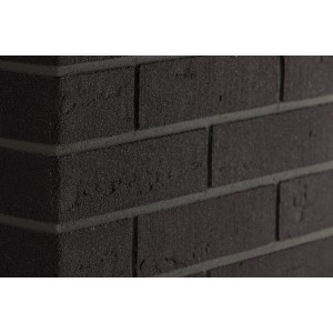 Nahaufnahme: Anthrazitfarbener Elabrick Eckverblender Glasgow für Innen- und Außenbereiche.