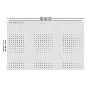 HMF 1456-80 Rasterschaumstoff Würfelschaum 345 x 550 mm Double-Size Koffereinlage Tabletop Höhe 80 mm