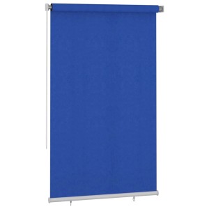 Blaues vidaXL Außenrollo 140x230 cm aus HDPE für Fenster, Sicht- und Sonnenschutz.