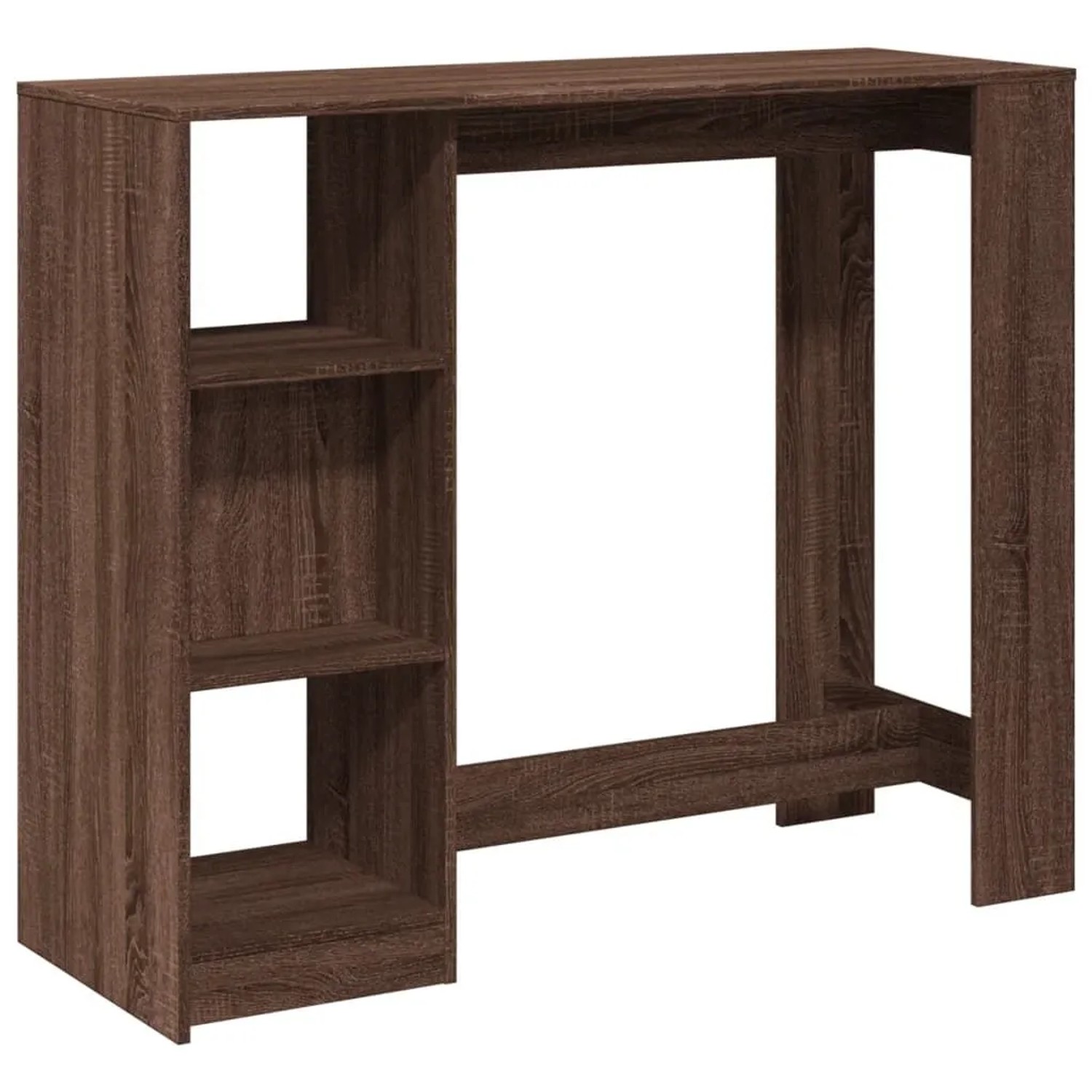vidaXL Bartisch mit Regal Braun Eiche 124x46x103,5 cm Holzwerkstoff 854397 günstig online kaufen