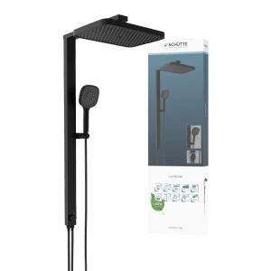 Schütte Überkopfbrause-Set La Palma Schwarz Matt