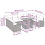 Beiges 10-tlg. vidaXL Garten-Sofa-Set aus Polyrattan mit Stauraum und Tisch.