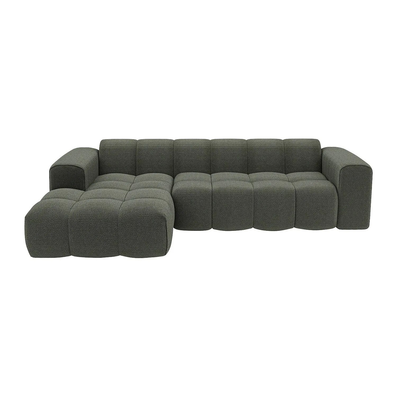 Vente-unique Sofa Ohne Schlafmöglichkeit Caleso Grün 284 cm