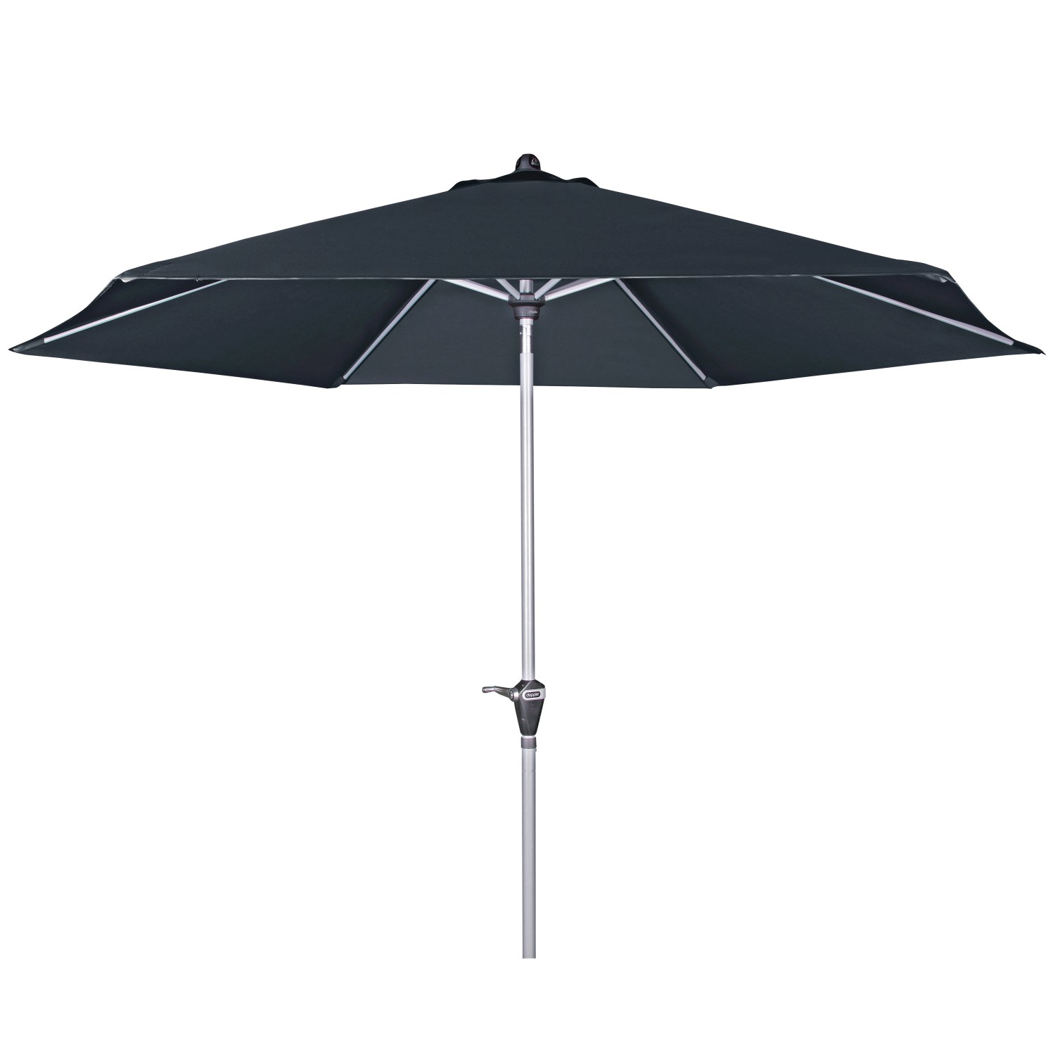 Doppler Marktschirm Active Auto Tilt Ø 266 cm Anthrazit mit Kurbelmechanik