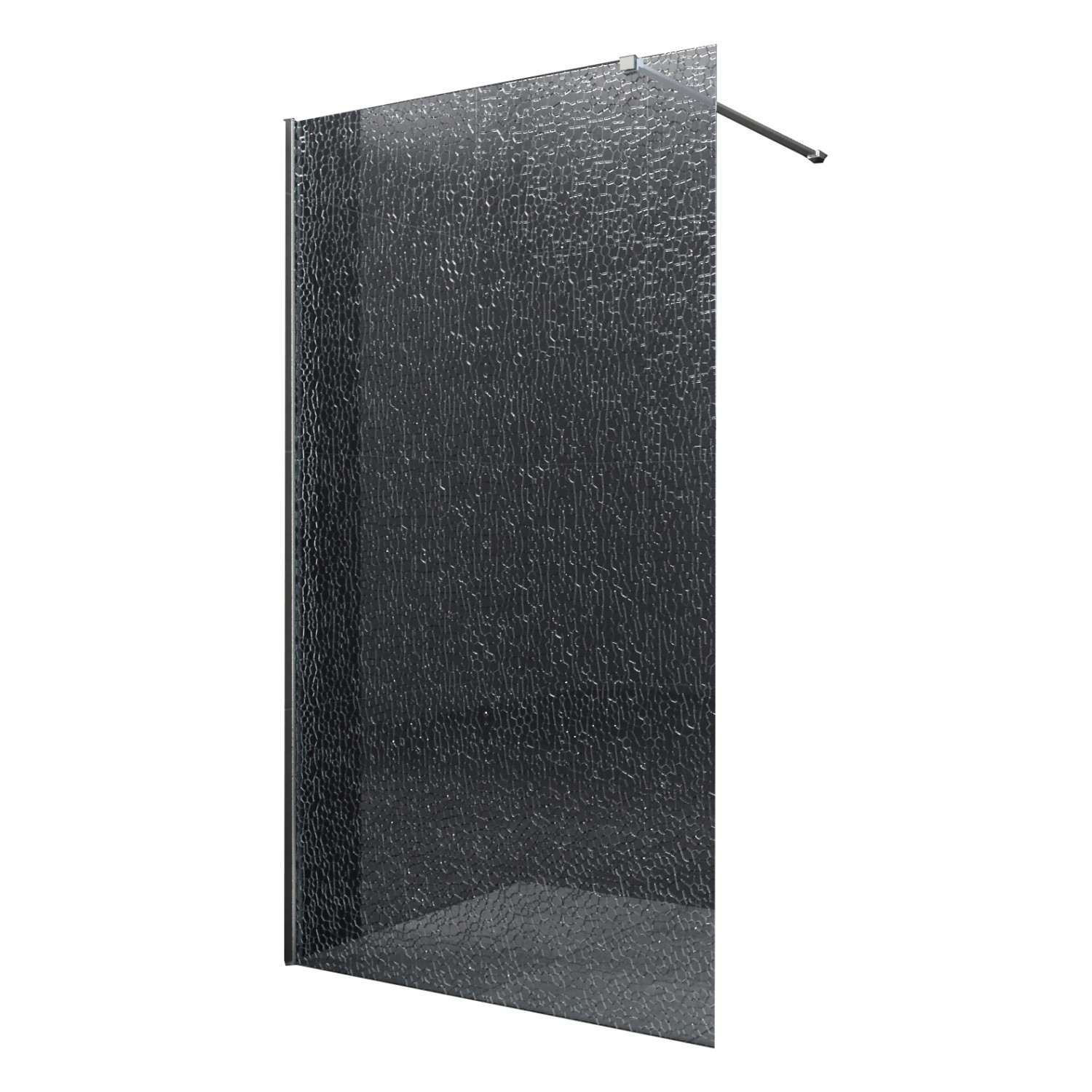 Glasdeals Walk-In Duschwand 100 x 200 cm AQUOS-CRUSHED-3411