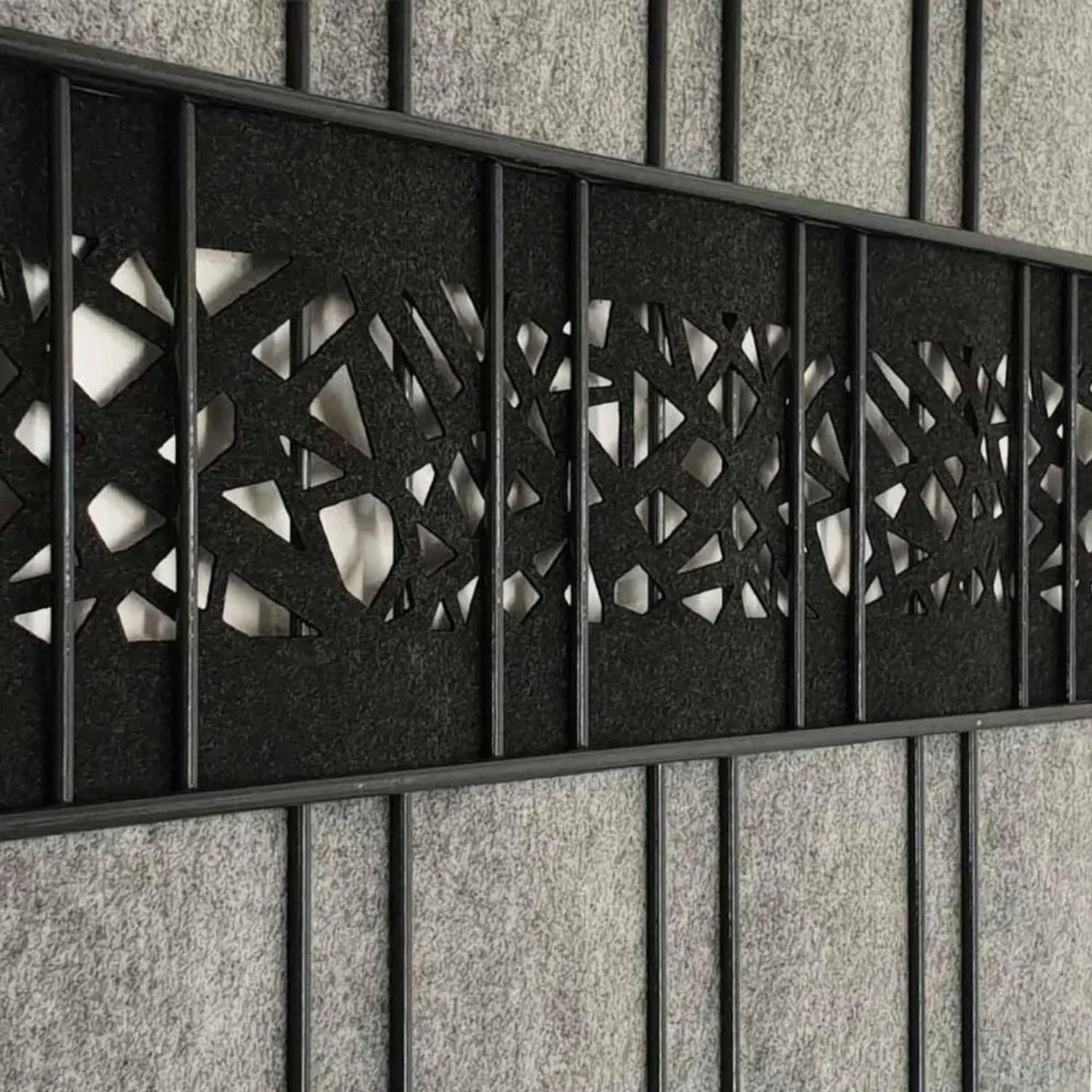 zaunzu Sichtschutz Doppelstabmattenzaun Design Vlies Graphic Schwarzgrau 2,6 m kaufen bei OBI