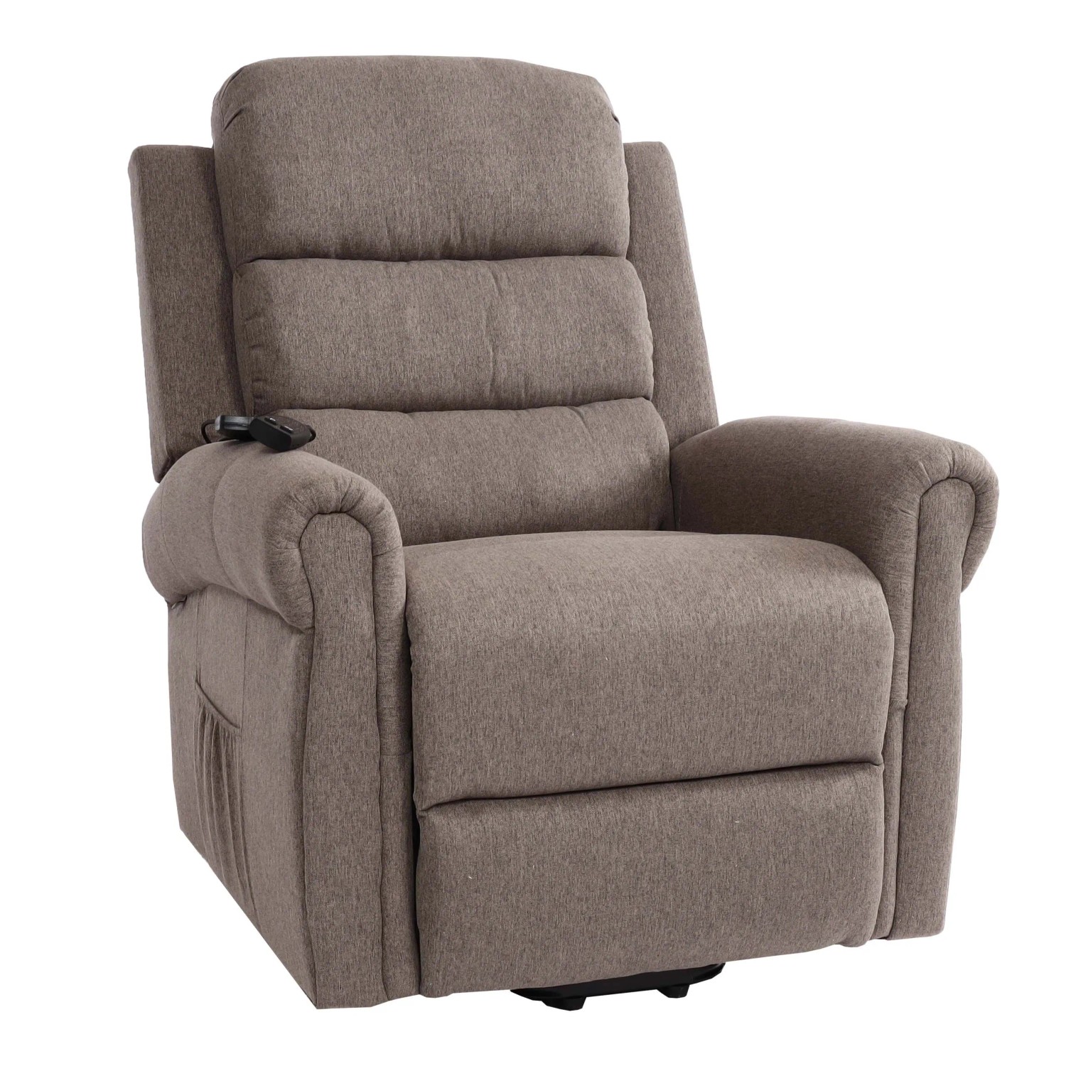 MCW Fernsehsessel K63 Aufstehhilfe Massage Heizfunktion Stoff/Textil Dunkelgrau