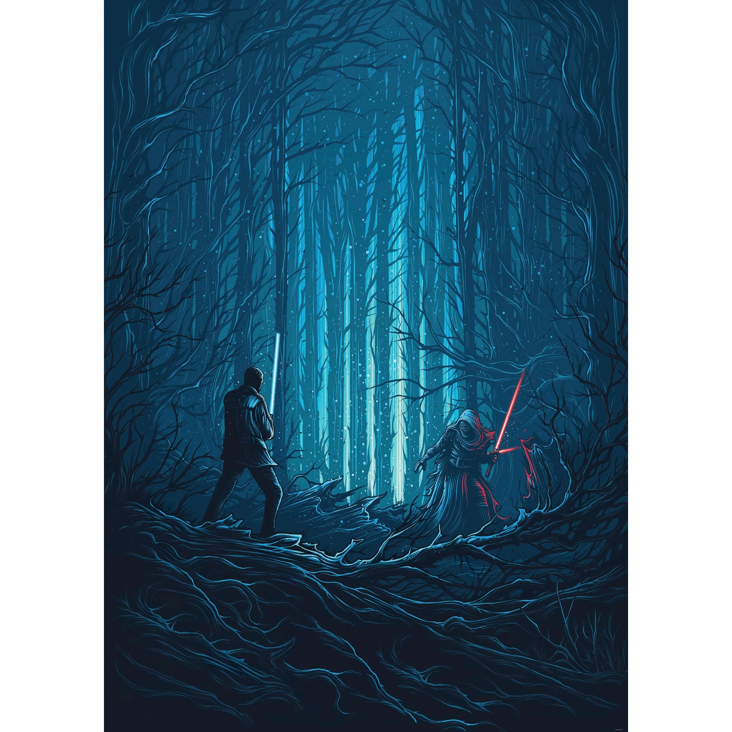 Komar Vliestapete »Star Wars Wood Fight«, 200x280 cm (Breite x Höhe) günstig online kaufen