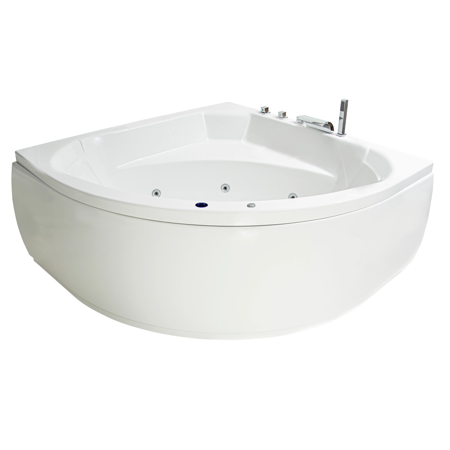 Basera® Indoor Eck-Whirlpool Badewanne Korfu Basic 155 x 155 cm günstig online kaufen