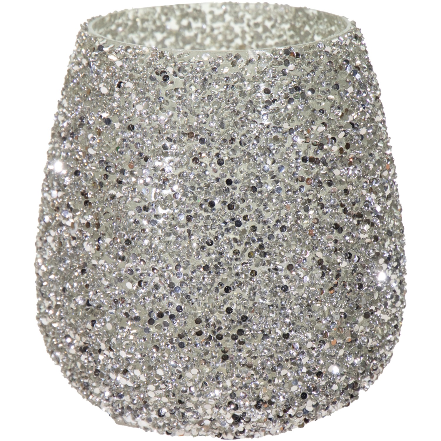 Mega Collections Pflanzgefäß Strass Ø 16 cm x 16,5 cm Silber günstig online kaufen