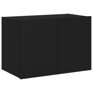 Schwarzer VidaXL TV-Wandschrank mit LED-Beleuchtung, 60x35x41 cm.