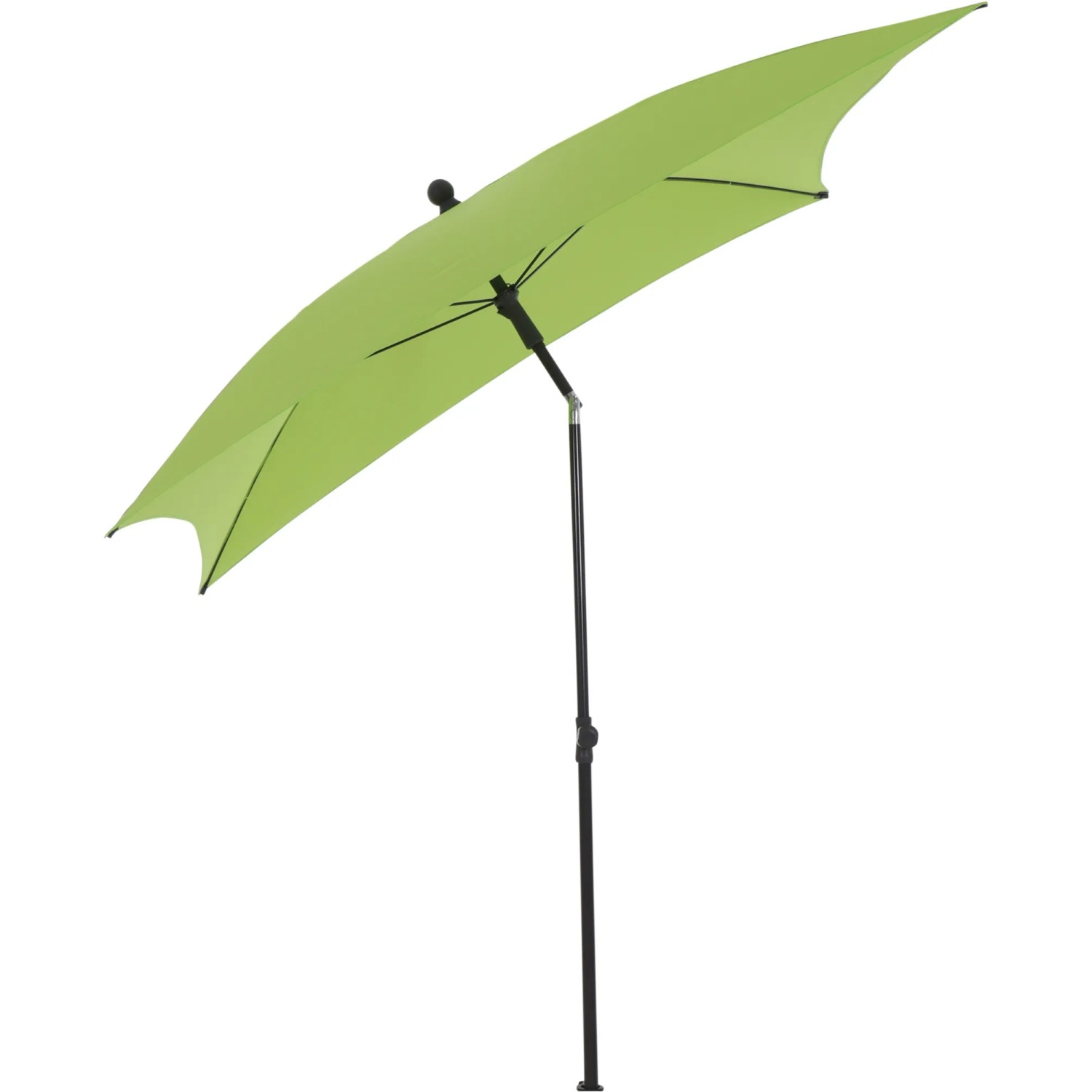 Siena Garden Marktschirm, 180x180 cm, Grün, mit Knickfunktion für optimale Schattenausrichtung.