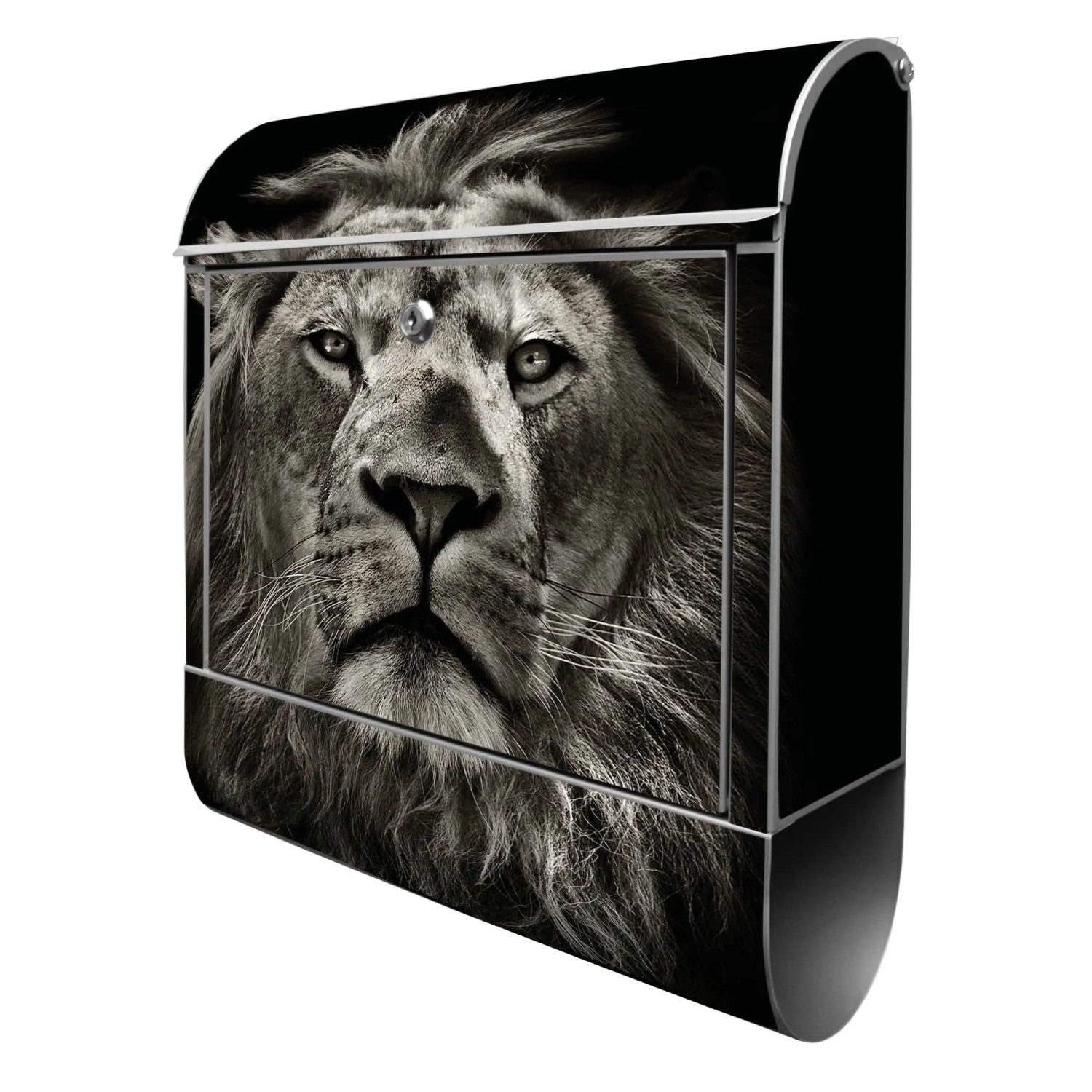 Banjado Design Briefkasten Silber Pulverbeschichtet 39x47x14cm 2 Schlüssel günstig online kaufen