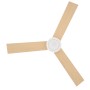 Weißer Deckenventilator mit Beleuchtung und Holzflügeln, geeignet für Lampen & Leuchten.
