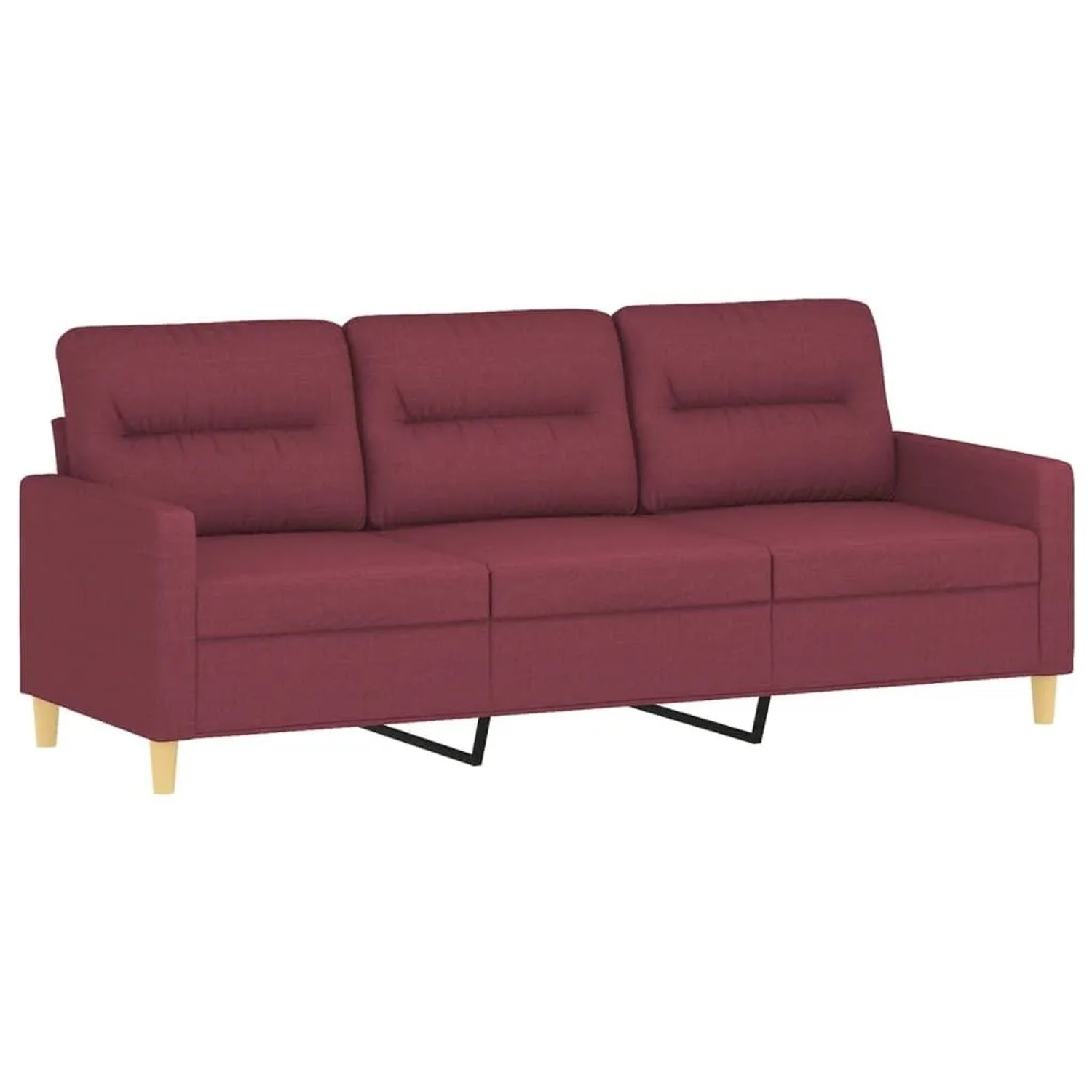 vidaXL 3-Sitzer-Sofa Weinrot 180 cm Stoff 359249 günstig online kaufen