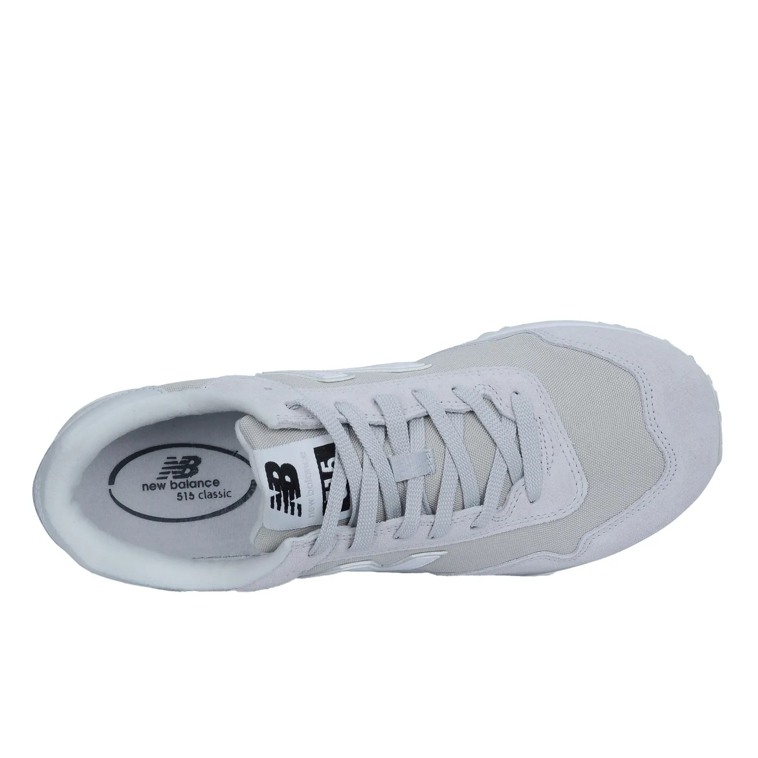 Grauer New Balance 515 SR Berufsschuh für Damen, Größe 37, von oben.