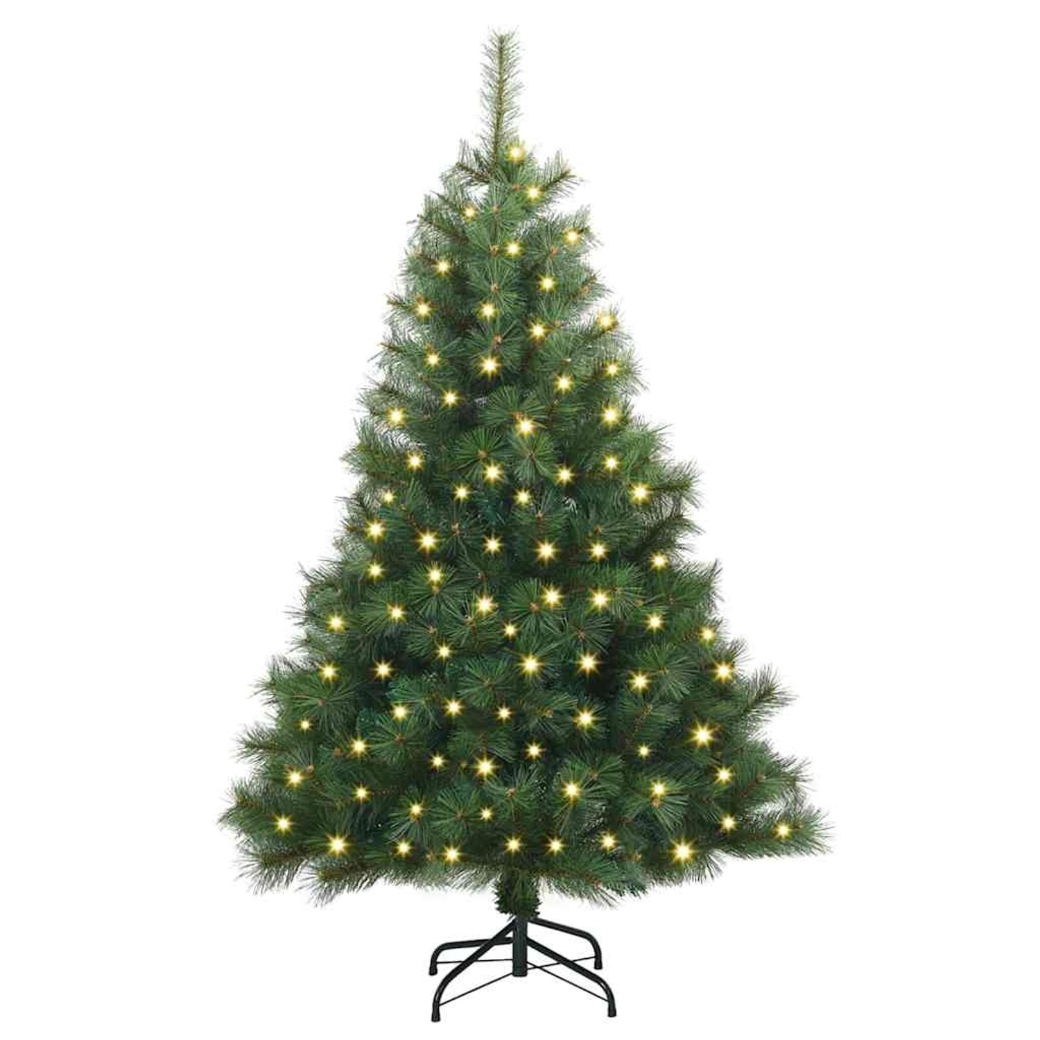 vidaXL Künstlicher Weihnachtsbaum mit 150 LEDs Grün 120 cm PE und PVC 3397753