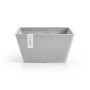 Ecopots Berlin Pflanzschale, quadratisch, weißgrau, 31x15,5 cm.