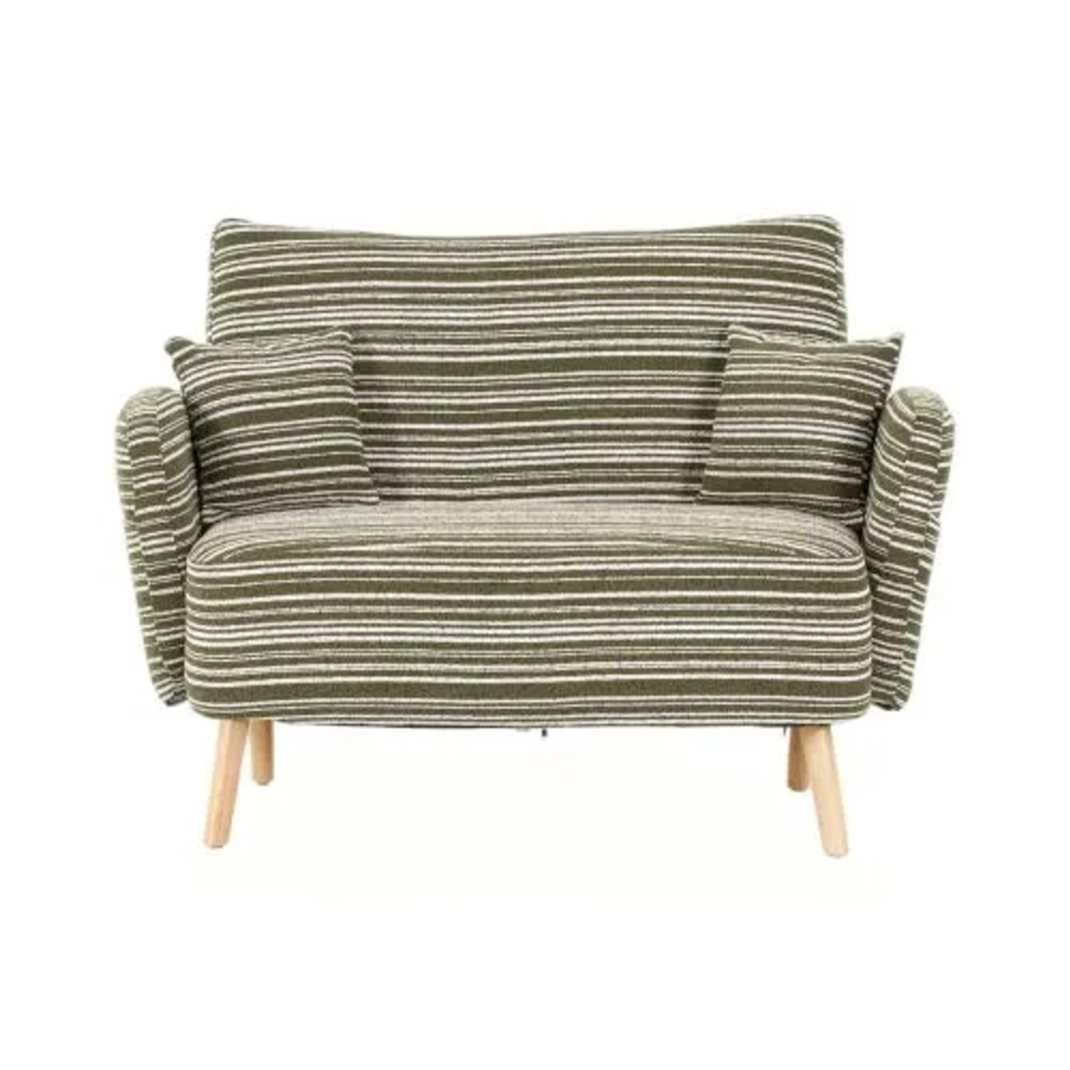 PXloue 2 Sitzer Sofa Grün mit Armlehnen und Seitentasche Modernes Stoffsofa  für Wohnzimmer Schlafzimmer