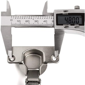 SALICE Universalscharnier T48 Nickel Matt, mit digitalem Messschieber auf 48 mm gemessen. Möbel Topfband.