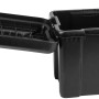 LAS Anhänger-Deichselbox Blackit 1, schwarze Aufbewahrungsbox für Autoanhänger.