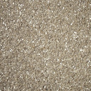 Detailaufnahme von naturweißem Aquarium Kristall-Quarzkies (1-2 mm) als Bodengrund.