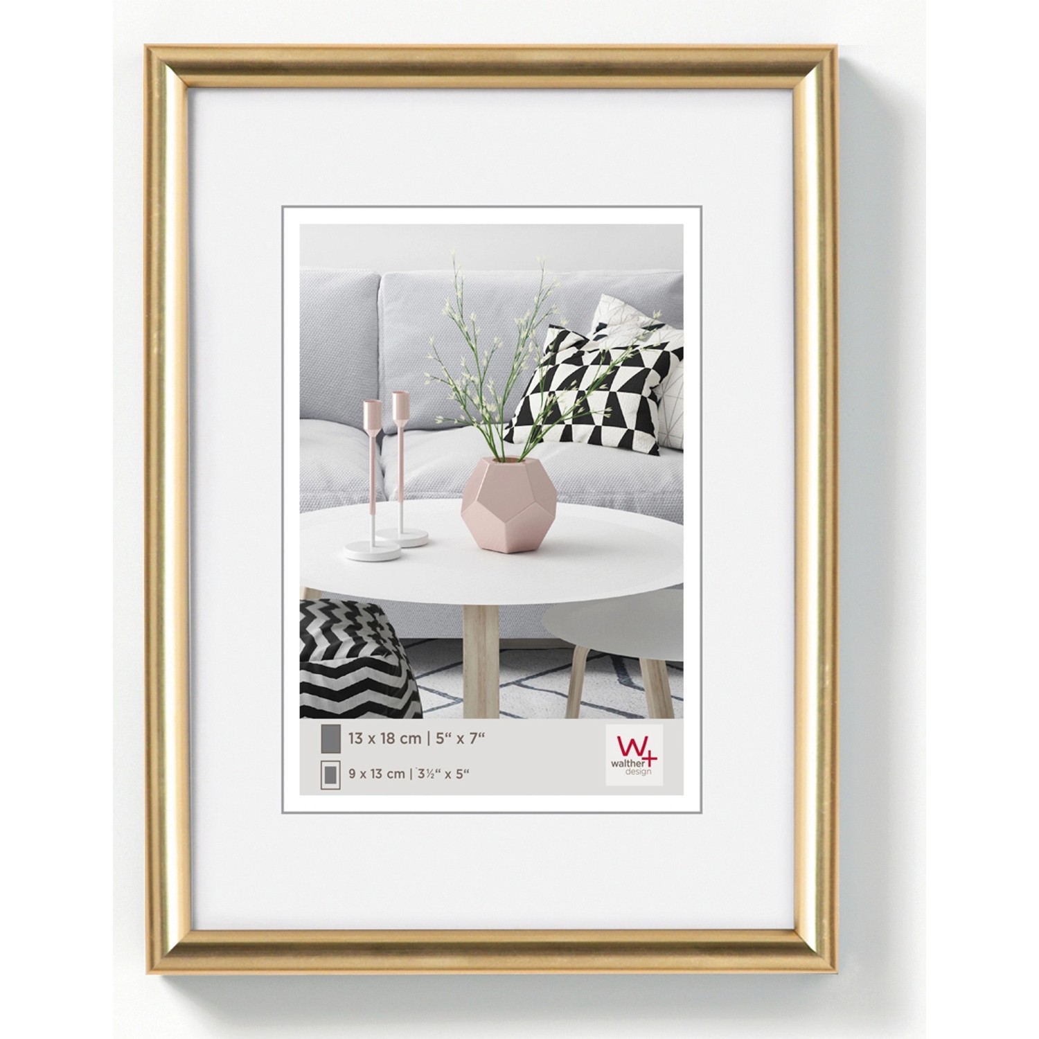 walther design Galeria Kunststoff Bilderrahmen  18x24 cm Gold günstig online kaufen