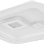 Weiße, dimmbare LED-Deckenleuchte Valeria von Globo, 466x466x74 mm, mit Fernbedienung.