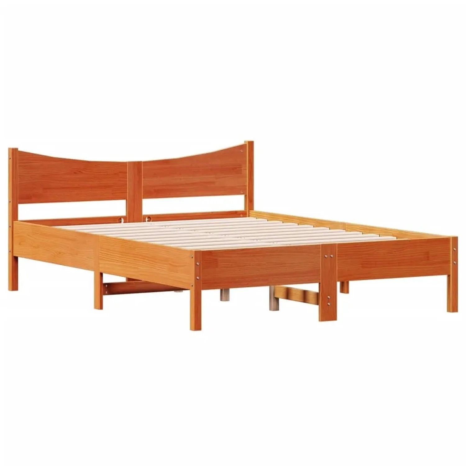 vidaXL Massivholzbett ohne Matratze Wachsbraun 120x190 cm Kiefernholz 84475 günstig online kaufen
