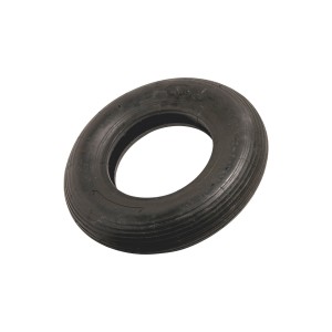 Schwarze Decke mit Rillenprofil, Ø 400 mm für Rollen und Räder.