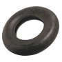 Schwarze Decke mit Rillenprofil, Ø 400 mm für Rollen und Räder.