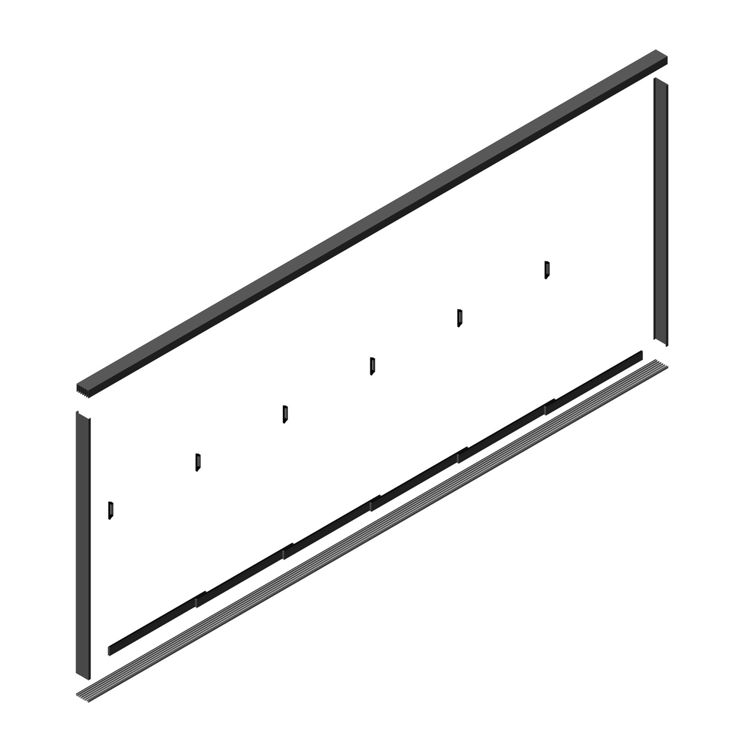 DreamGarden Glasschiebewand 5,9 x 2,2 Meter 6-türig Glas Klar Anthrazit günstig online kaufen