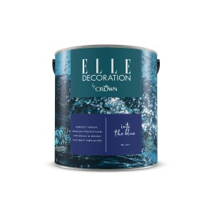 ELLE DECORATION by Crown Wandfarbe Into The Blue, 2,5L Dose. Matte, blaue Innenfarbe.