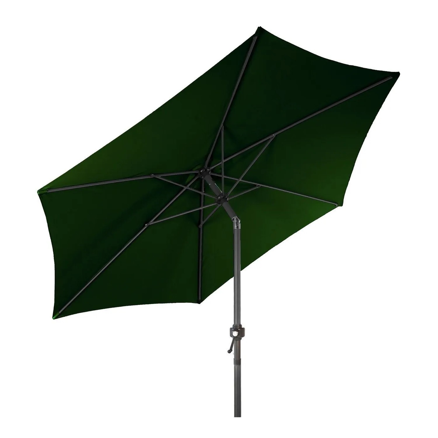 Lex XL Alu Sonnenschirm Ø 2,5 m Kurbelschirm Garten Balkon Terrasse Knickbar Grün