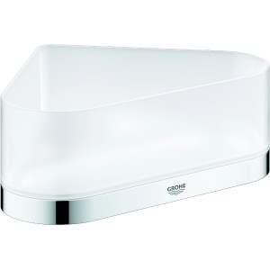 Grohe Eck-Duschablage Selection Chrom aus Glas und Metall für die Dusche.