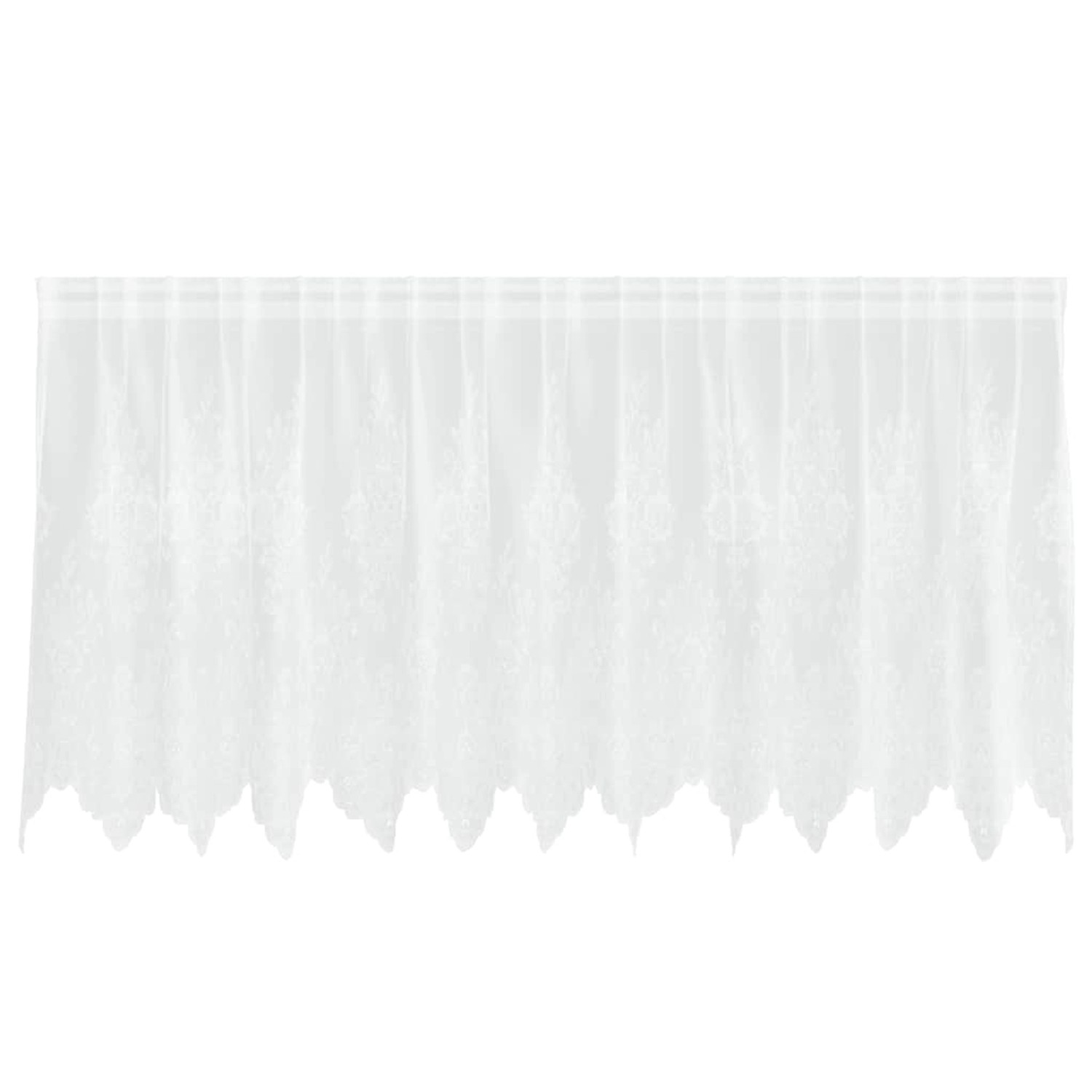 vidaXL Spitzenvorhang mit Vorhängen Weiß 300x120cm Polyester 4107893 günstig online kaufen