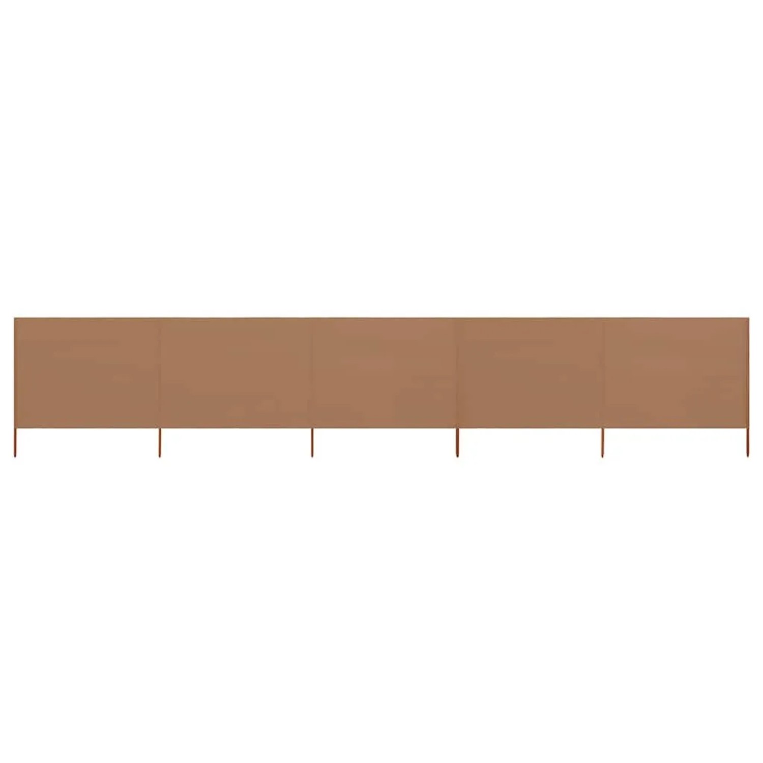 vidaXL 5 Teiliges Windschutzgewebe 600 x 160 cm Taupe 47169
