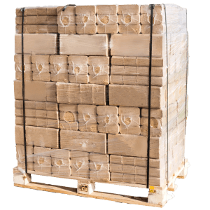Palette holz4home RUF Holzbriketts Mischholz, ca. 960 kg, Brennstoff für Kamin und Ofen.