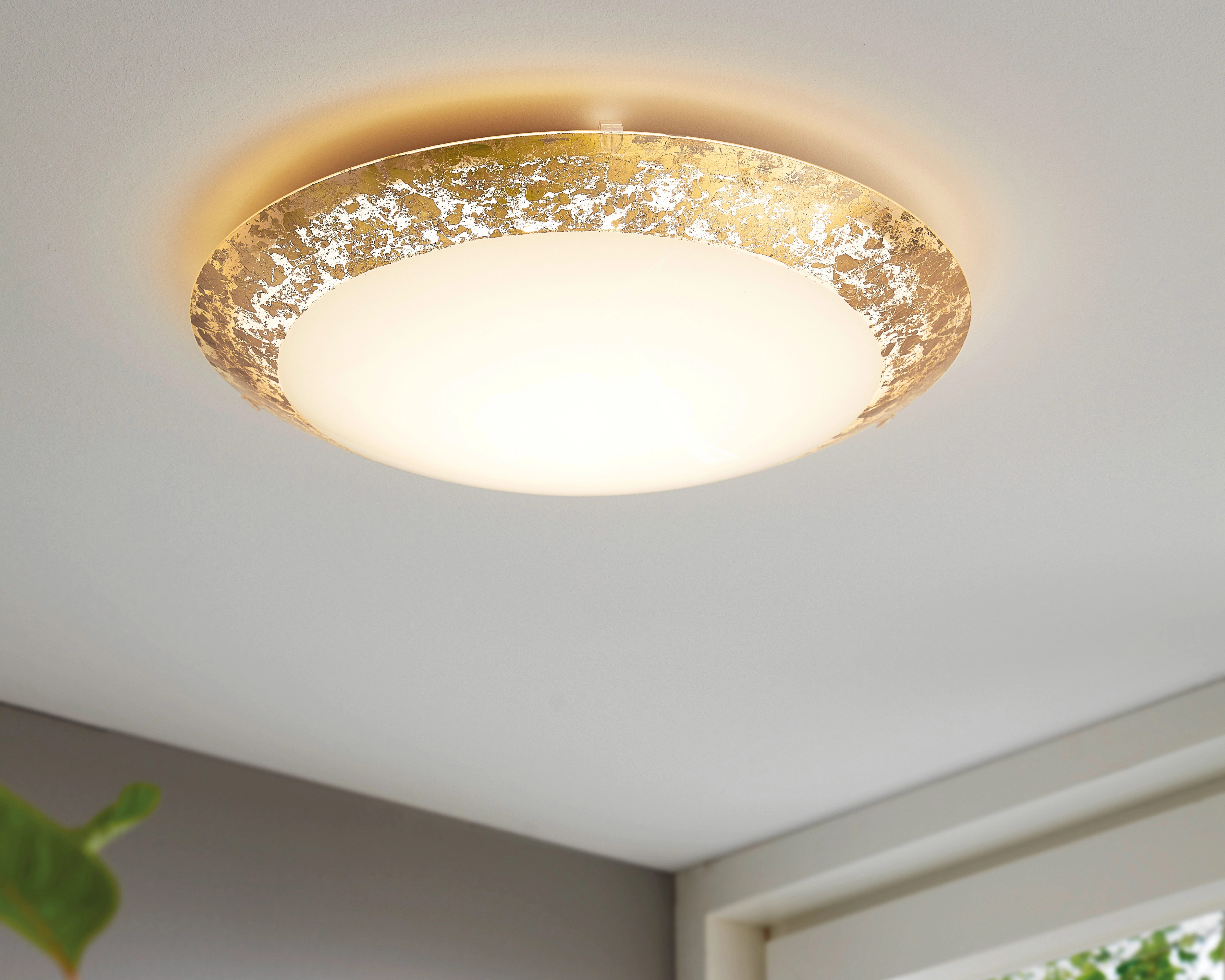 Eglo LED-Deckenleuchte Montenovo Weiß-Gold kaufen bei OBI