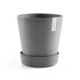 Ecopots Untersetzer Amsterdam Rollen, grau, 51cm. Praktischer, rollbarer Blumentopf-Untersetzer.