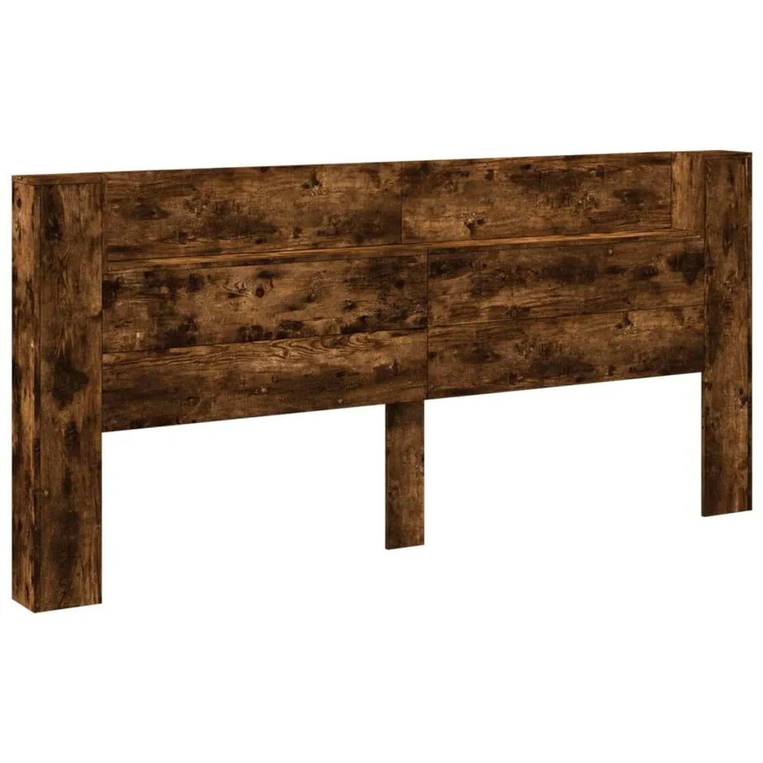 vidaXL LED-Kopfteil mit Ablage Räuchereiche 220x16,5x103,5 cm 839277